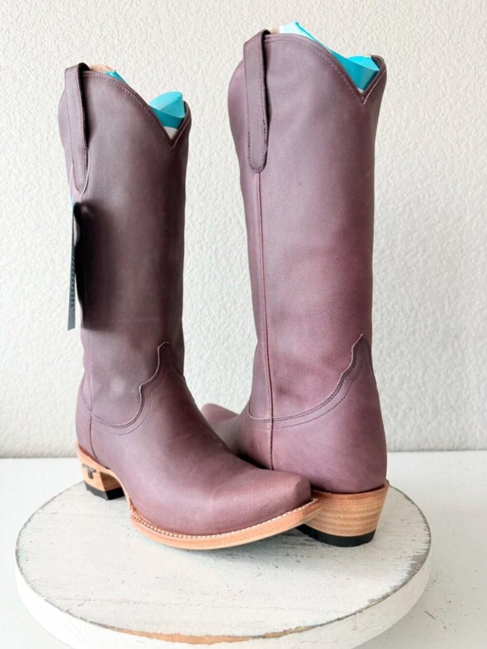 Lane EMMA JANE Purple Cowboy Boots Western Mid Calf Tall Snip Toe Womens Size 7